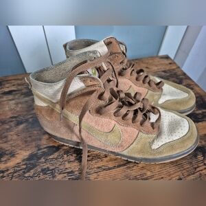Nike Dunk High NL No Liner Suede Sneakers - Brown and Tan